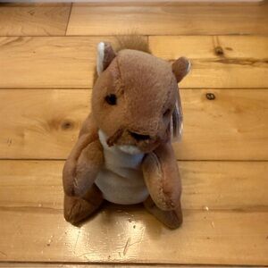 Ty Brown and White Plush Squirrel